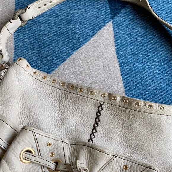 Cole Haan Village Gromet White Leather Purse - Picture 12 of 16